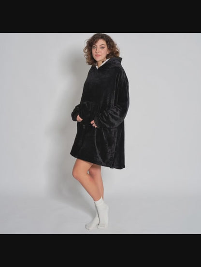 Decken-Hoodie - Schwarz