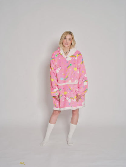 Decken-Hoodie - Regenbogen Einhorn