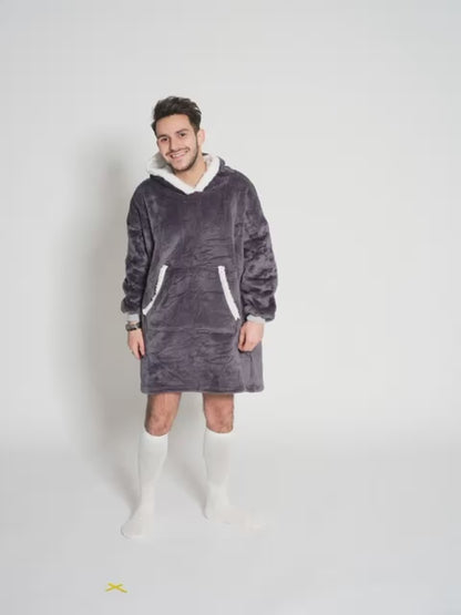 Decken-Hoodie - Grau
