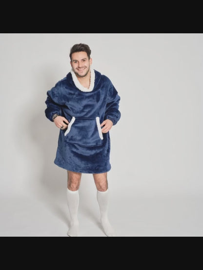 Decken-Hoodie - Blau