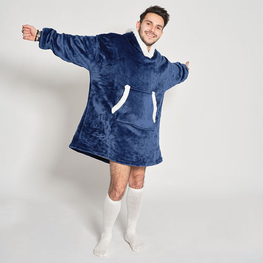 Decken-Hoodie - Blau