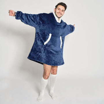 Decken-Hoodie - Blau