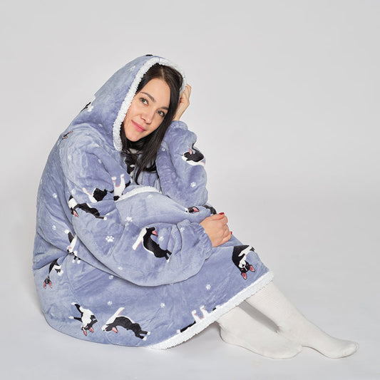 Decken-Hoodie - Springender Hund